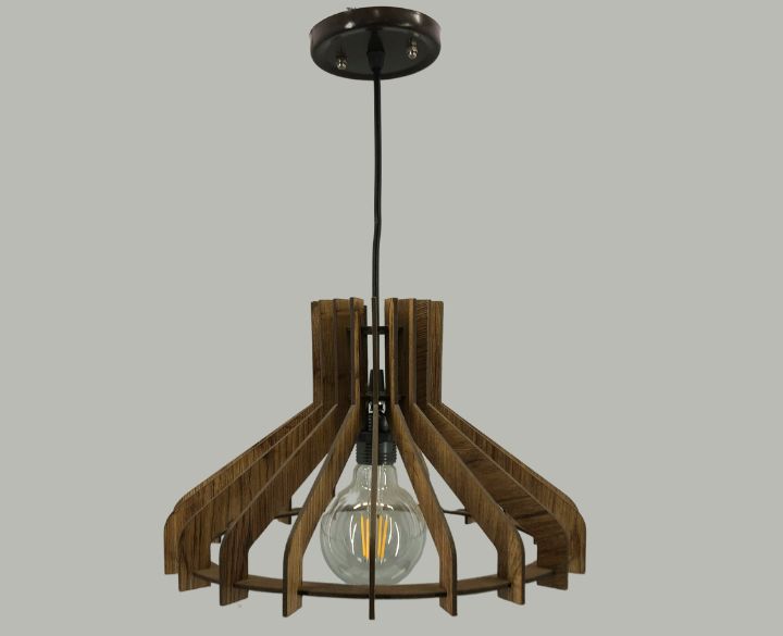 LED Hanging Light Wood Funal (HL93)